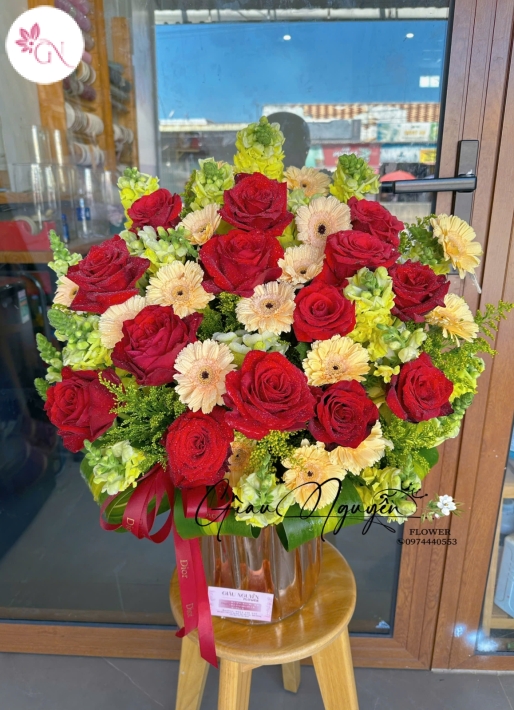 Giỏ Hoa Hồng Đẹp MS21