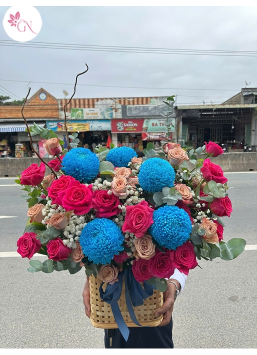 Giỏ Hoa Hồng Đẹp MS3